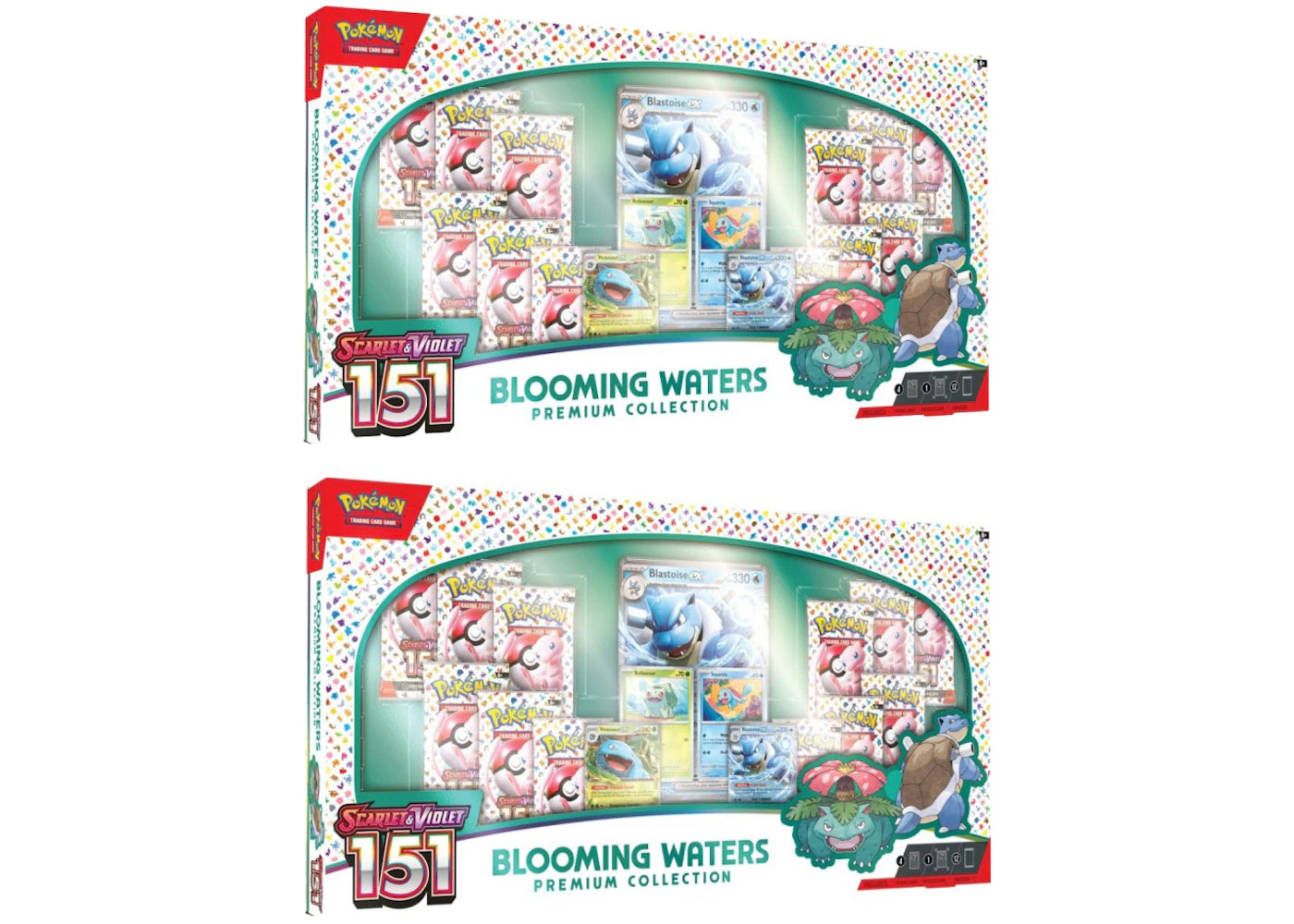 Pokémon Scarlet & Violet 151 Blooming Waters Premium Collection Box 2x Lot - vue 360