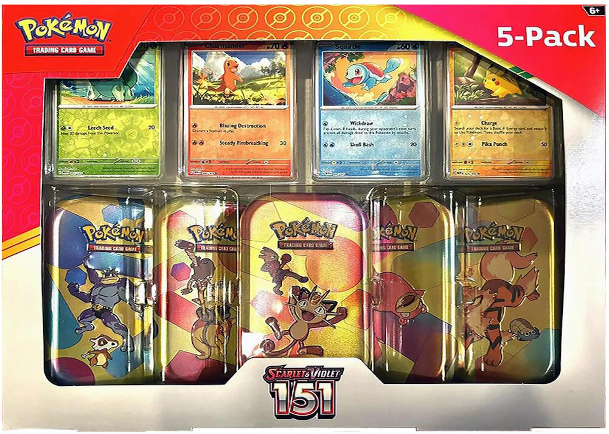 Pokémon Scarlet & Violet 151 Costco 5 Mini Tin Bundle (Tin Art Mary Vary) - vue secondaire A