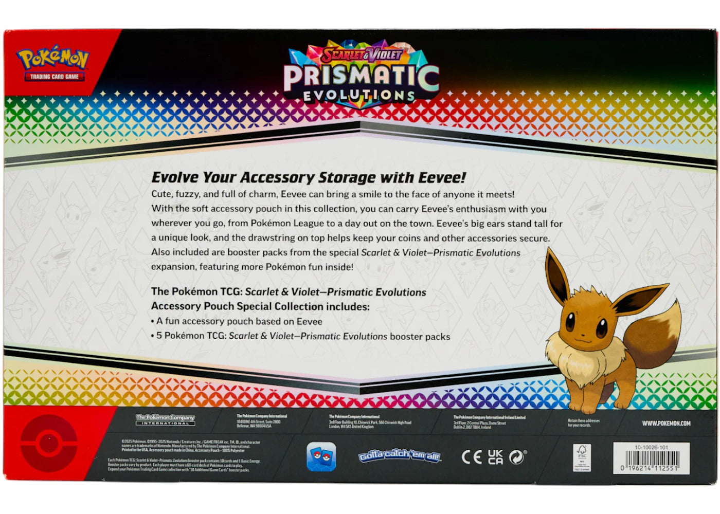Pokémon Scarlet & Violet Prismatic Evolutions Accessory Pouch Special Collection - vue secondaire B