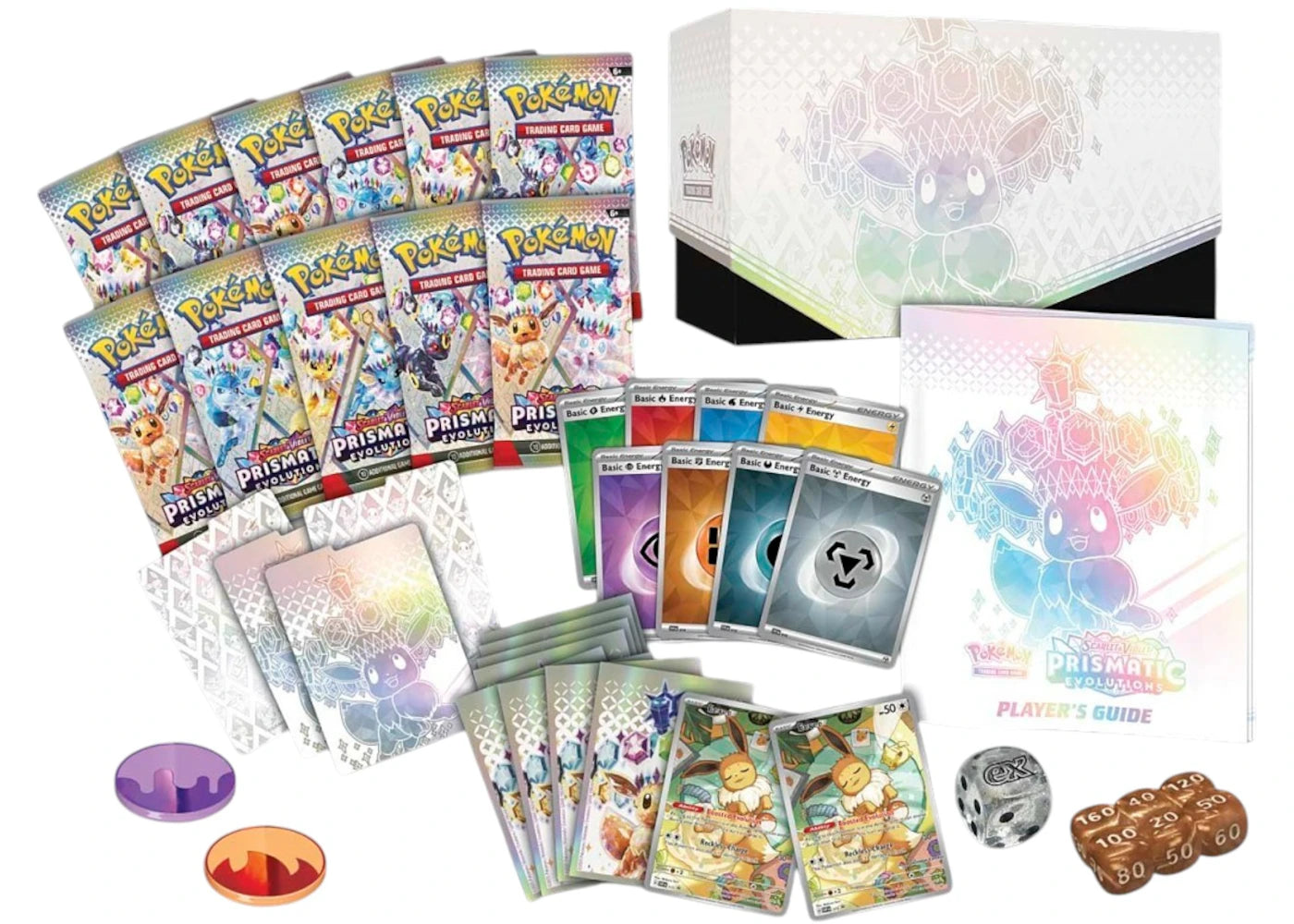 Pokémon Scarlet & Violet Prismatic Evolutions Pokemon Center Elite Trainer Box 4x Lot - vue secondaire B