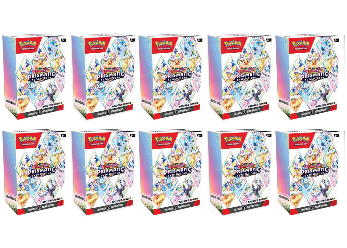 Pokémon Scarlet & Violet Prismatic Evolutions Booster Bundle 10x Lot sneakers - authentic Pokemon shoes