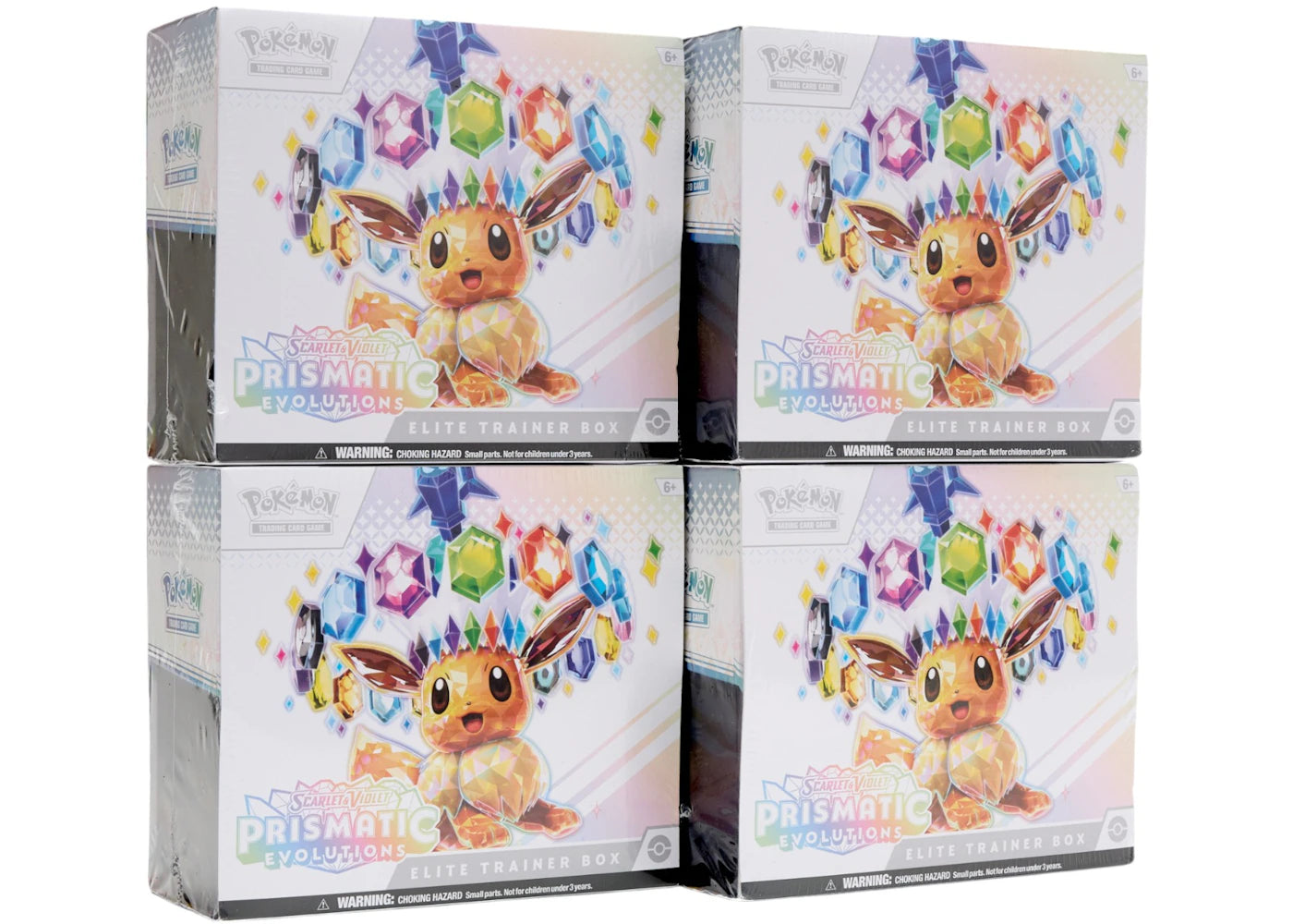 Pokémon Scarlet & Violet Prismatic Evolutions Elite Trainer Box 4x Lot - vue 360