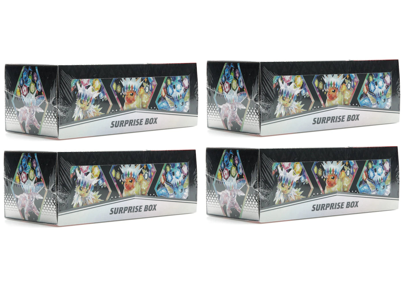 Pokémon Scarlet & Violet Prismatic Evolutions Surprise Box 4x Lot - vue 360