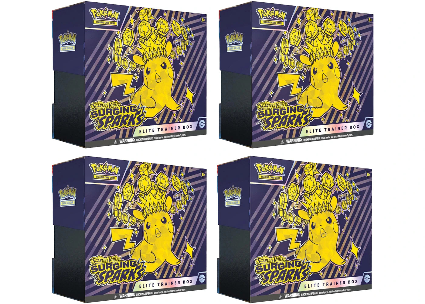 Pokémon Scarlet & Violet Surging Sparks Elite Trainer Box 4x Lot sneakers - authentic Pokemon shoes