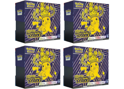 Pokémon Scarlet & Violet Surging Sparks Elite Trainer Box 4x Lot sneakers - authentic Pokemon shoes