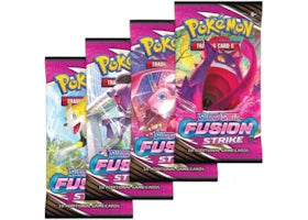 Pokémon Sword & Shield Fusion Strike Booster Pack 4x Lot (Artwork May Vary)
