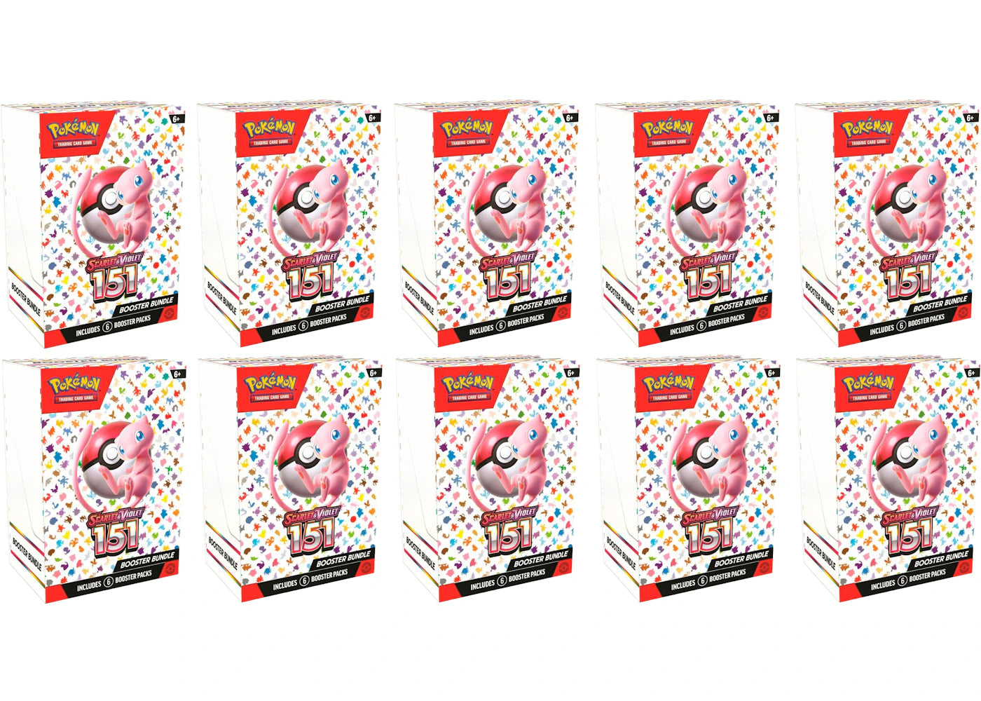 Pokémon TCG Scarlet & Violet 151 6pk Booster Bundle 10x Lot - vue 360