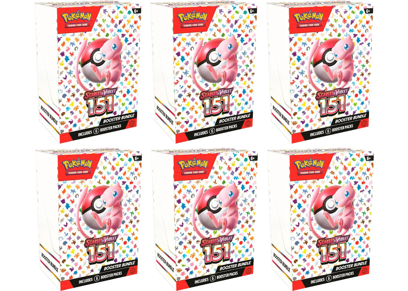 Pokémon TCG Scarlet & Violet 151 6pk Booster Bundle 6x Lot sneakers - authentic Pokemon shoes