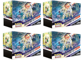Pokémon TCG Sword & Shield Brilliant Stars Build & Battle Stadium 4x Lot - authentic Pokemon product