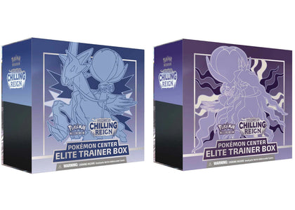 Pokémon TCG Sword & Shield Chilling Reign (Pokémon Center Exclusive) Elite Trainer Box Ice Rider Calyrex/Shadow Rider Caly...