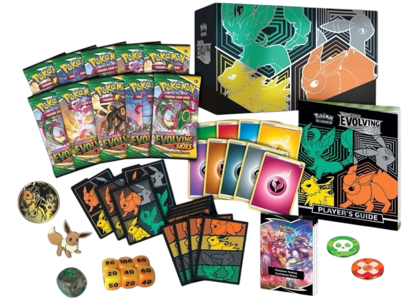 Pokémon TCG Sword & Shield Evolving Skies Pokémon Center Elite Trainer Box (Flareon/Jolteon/Umbreon/Leafeon) - vue secondaire A