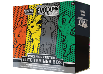 Pokémon TCG Sword & Shield Evolving Skies Pokémon Center Elite Trainer Box (Flareon/Jolteon/Umbreon/Leafeon) - authentic P...