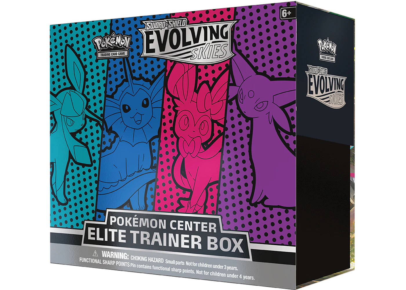 Pokémon TCG Sword & Shield Evolving Skies Pokémon Center Elite Trainer Box (Glaceon/Vaporeon/Sylveon/Espeon) - vue secondaire A