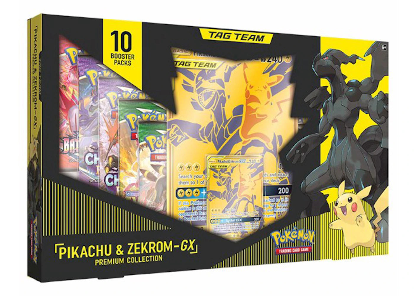 Pokémon TCG Tag Team GX Premium Collection Pikachu & Zekrom Box - vue 360