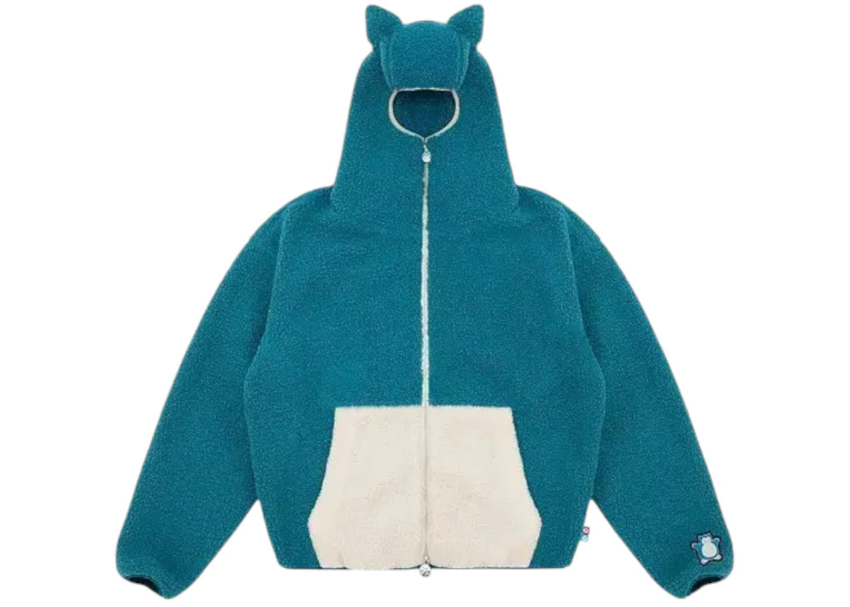 Pokemon x Vandy The Pink Snorlax Fleece Jacket Blue - vue secondaire A