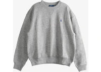 Polo Ralph Lauren Arctic Fleece Knit Long Sleeve Crew Neck Sweatshirt Dark Vintage Heather