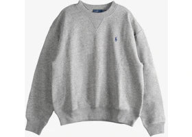 Polo Ralph Lauren Arctic Fleece Knit Long Sleeve Crew Neck Sweatshirt Dark Vintage Heather