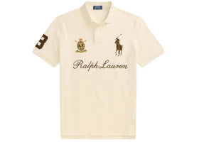 Polo Ralph Lauren Basic Mesh Script Embroidered Short-Sleeve Polo Guide Cream - vue 360