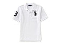 Polo Ralph Lauren Boys Short-Sleeve Big Pony Mesh Polo White