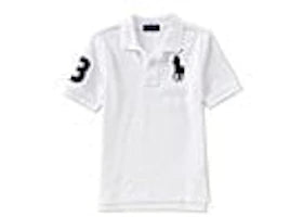Polo Ralph Lauren Boys Short-Sleeve Big Pony Mesh Polo White