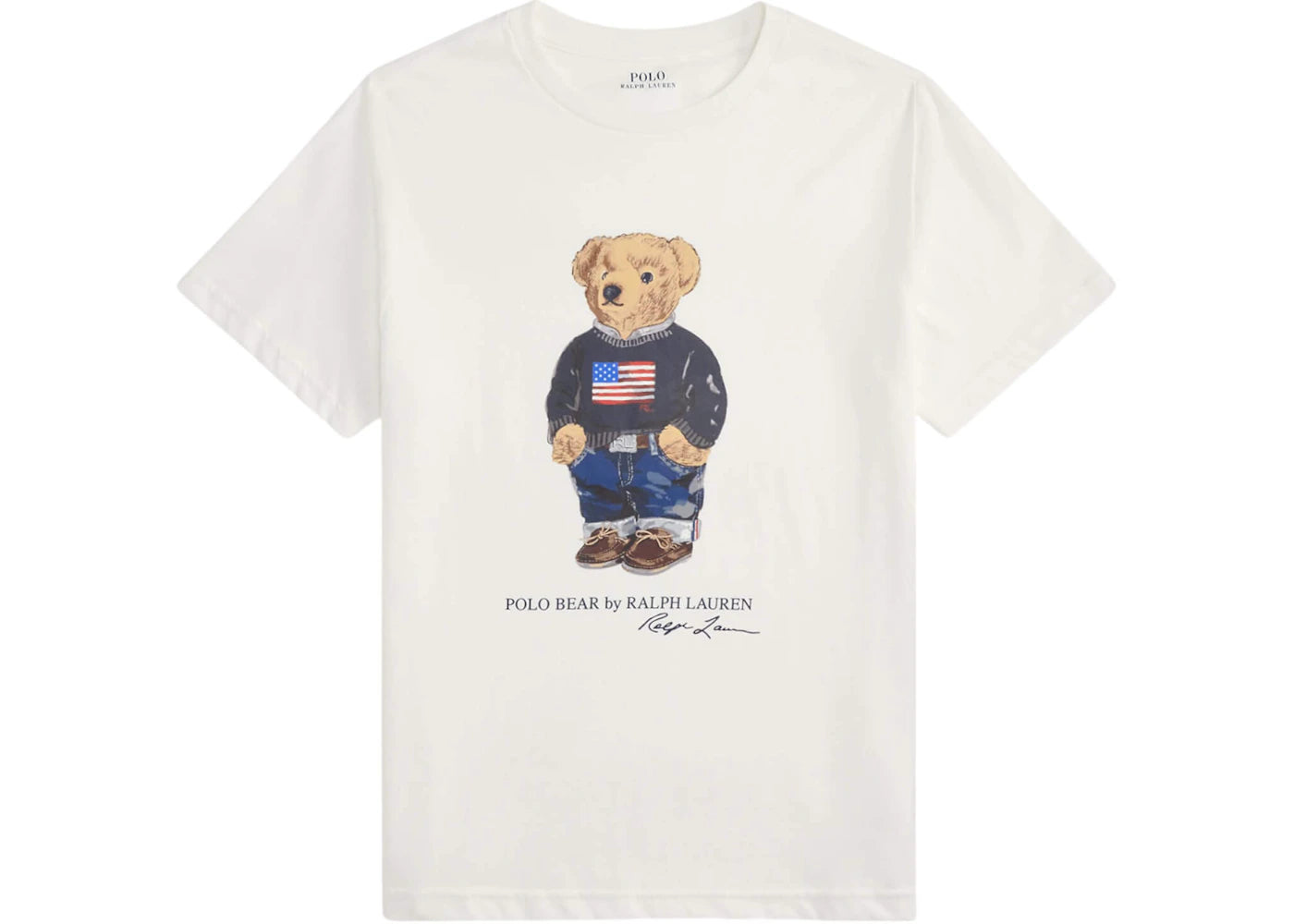 Polo Ralph Lauren Boys Short-Sleeve Jersey Knit Novelty Bear T-shirt White Core Bear - vue 360