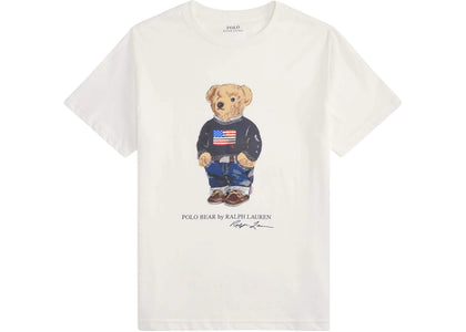 Polo Ralph Lauren Boys Short-Sleeve Jersey Knit Novelty Bear T-shirt White Core Bear - authentic Polo Ralph Lauren apparel