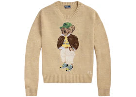 Polo Ralph Lauren Cotton Bear Long Sleeve Crew Neck Pullover Multi