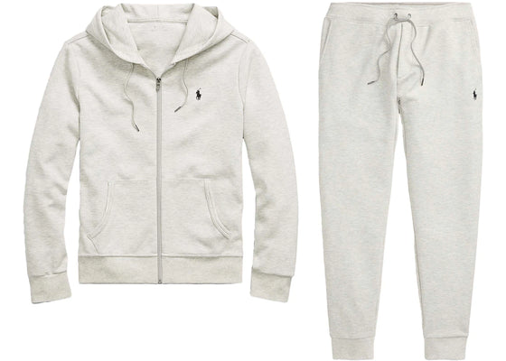 Polo Ralph Lauren Double-Knit Full-Zip Hoodie and Double-Knit Jogger Pant Set Light Sport Heather sneakers - authentic Pol...