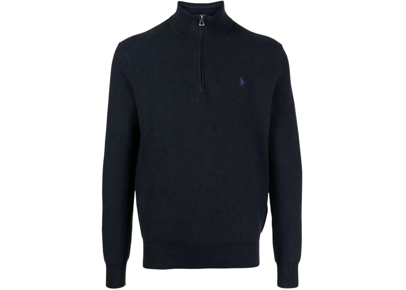Polo Ralph Lauren L/S Cotton 1/2 Zip Sweater Pullover Heather Navy - vue 360