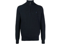Polo Ralph Lauren L/S Cotton 1/2 Zip Sweater Pullover Heather Navy