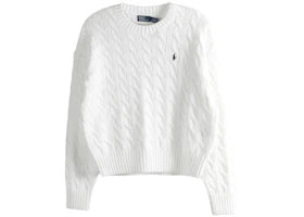 Polo Ralph Lauren Long Sleeve Crew Pullover Sweater White
