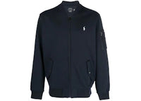 Polo Ralph Lauren Long Sleeve Double Knit Tech Full Zip Bomber Jacket Aviation Navy