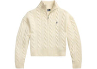 Polo Ralph Lauren Long Sleeve Mock Neck Sweater Pullover Authentic Cream
