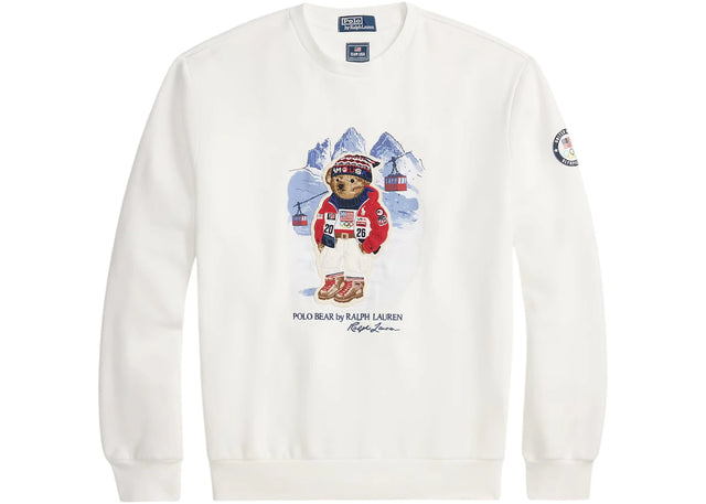 Polo Ralph Lauren Olympics Team USA 2026 Polo Bear Sweatshirt White
