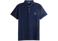 Polo Ralph Lauren Short-Sleeve Cotton Honeycomb Textured Custom Slim Polo Shirt Cruise Navy