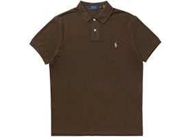 Polo Ralph Lauren Short-Sleeve Slim Fit Mesh Polo Nutmeg Brown Heather