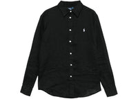 Polo Ralph Lauren Women's Classic Long Sleeve Button Front Shirt Polo Black