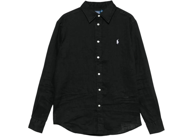 Polo Ralph Lauren Women's Classic Long Sleeve Button Front Shirt Polo Black