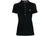 Polo Ralph Lauren Women's Julie Slim S/S Polo Shirt Black/White
