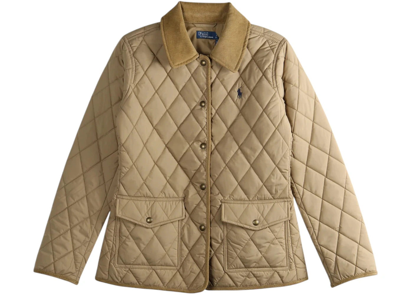 Polo Ralph Lauren Women's Poly Woven Coat Desert Khaki - vue secondaire A
