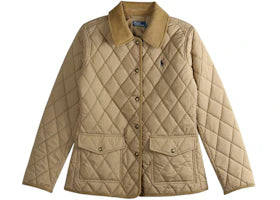 Polo Ralph Lauren Women's Poly Woven Coat Desert Khaki - vue 360