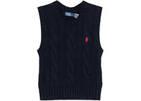 Polo Ralph Lauren Women's Sleeveless Cable-Knit Sweater Hunter Navy
