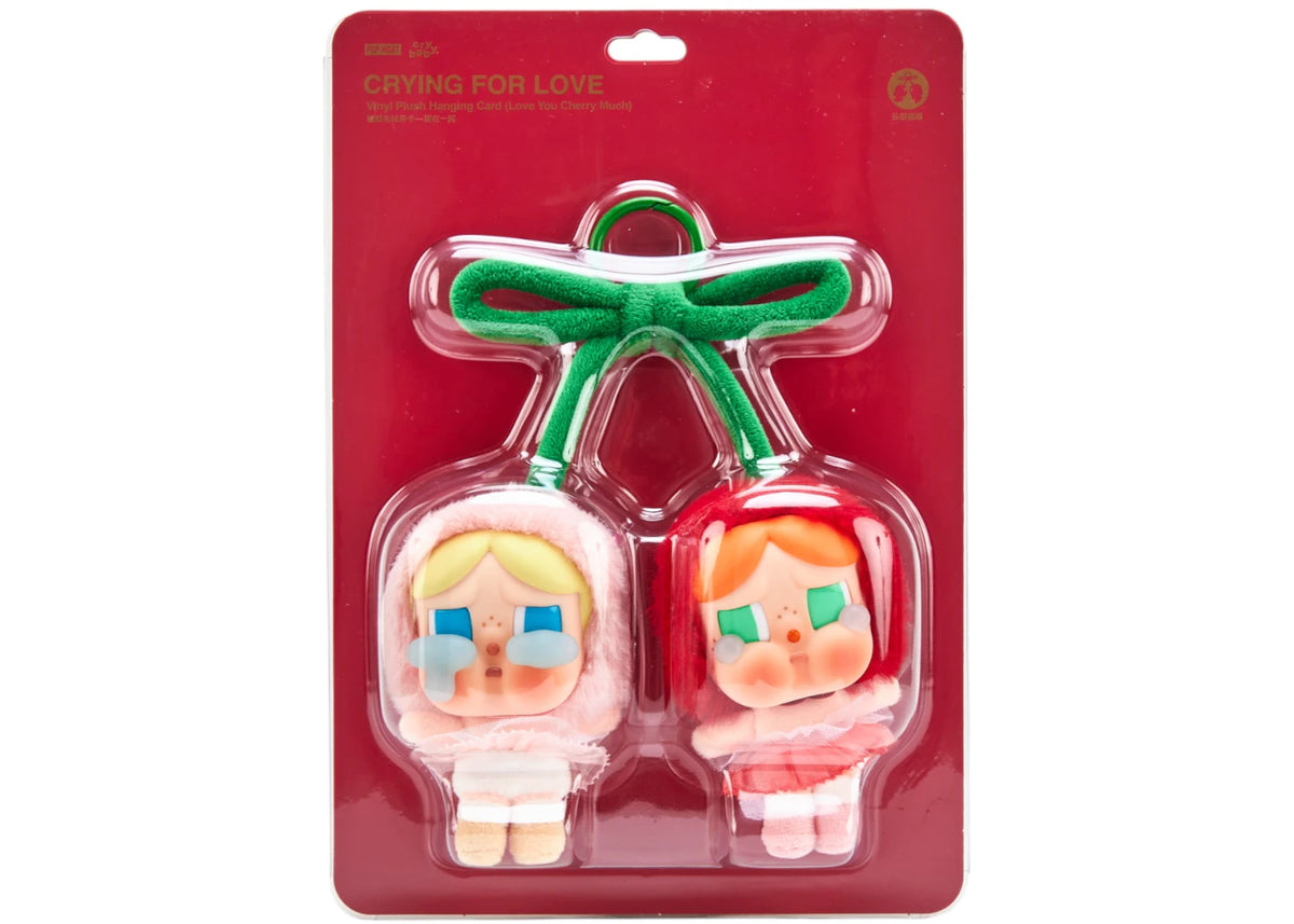 Pop Mart CryBaby Crying For Love Series (Love You Cherry Much) Vinyl Plush Hanging Card - vue 360