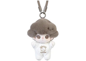 Pop Mart DIMOO Crush on Coffee Series Aromatic Mocha Plush Keychain - vue 360