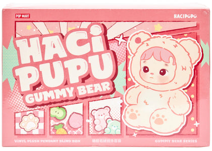 Pop Mart HACIPUPU Gummy Bear Series Vinyl Plush Pendant Sealed Case (6 Blind Box) - authentic Pop Mart product