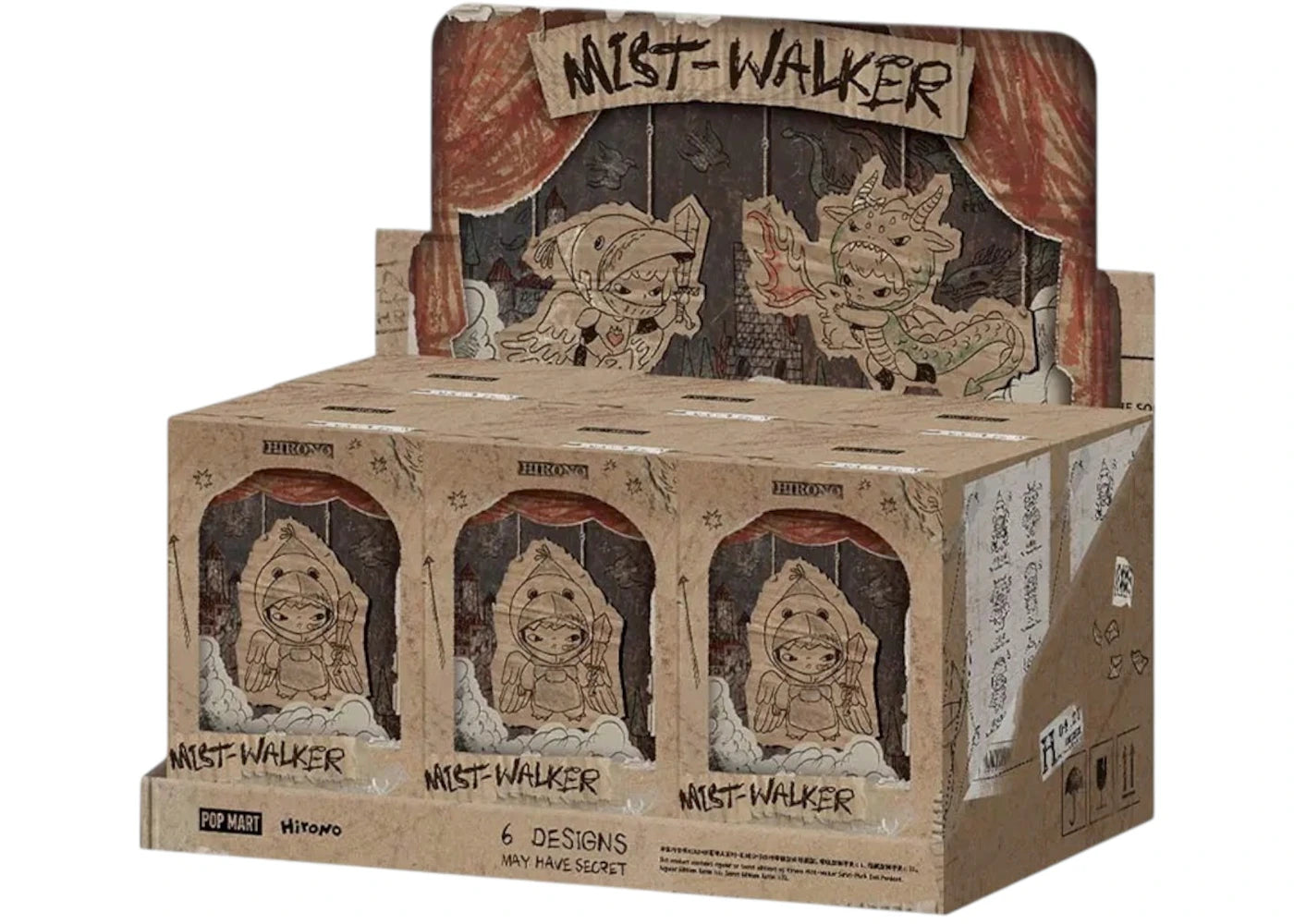 Pop Mart Hirono Mist Walker Series Plush Doll Pendant Sealed Case (6 Blind Boxes) - vue secondaire A