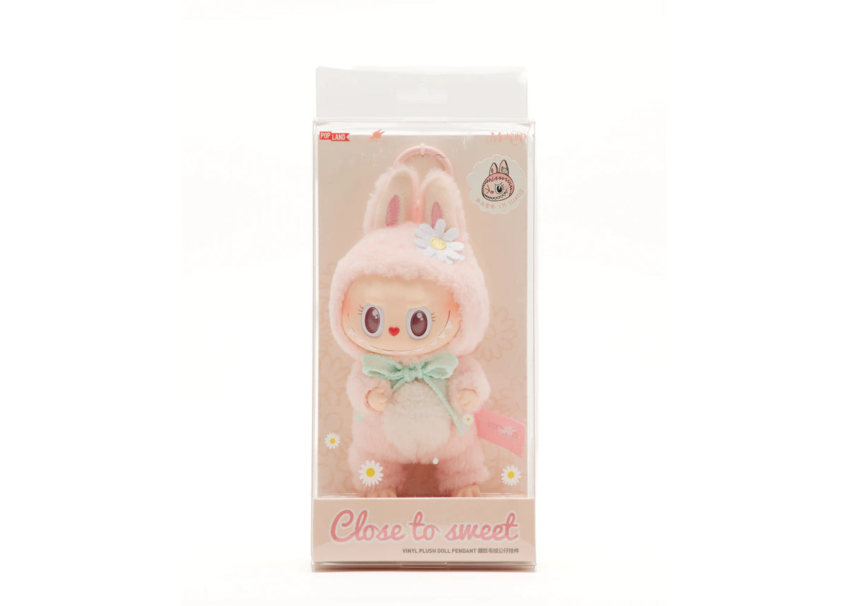 Pop Mart Labubu Mokoko Close to Sweet Vinyl Plush Pendant - vue 360