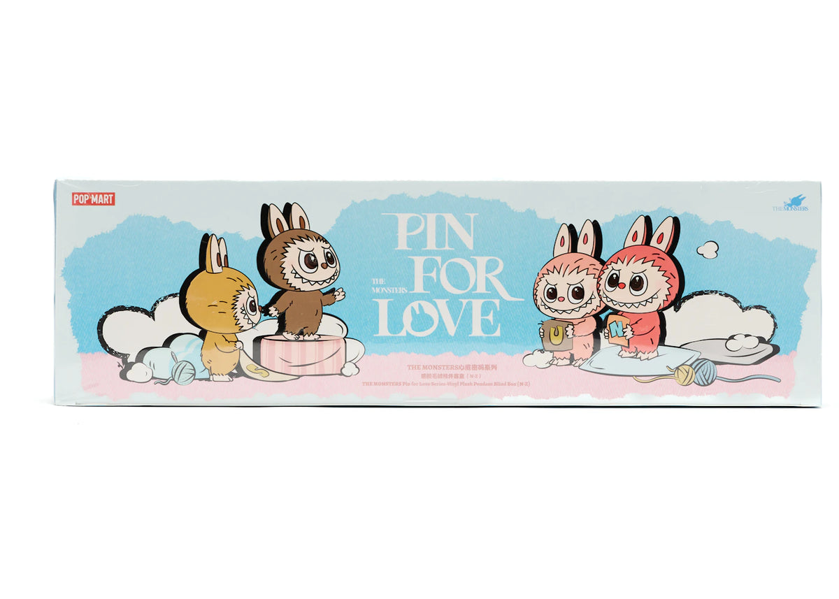 Pop Mart Labubu The Monsters Pin for Love Series Vinyl Plush Pendant (N-Z) Unsealed Case (14 Blind Box) - vue secondaire A