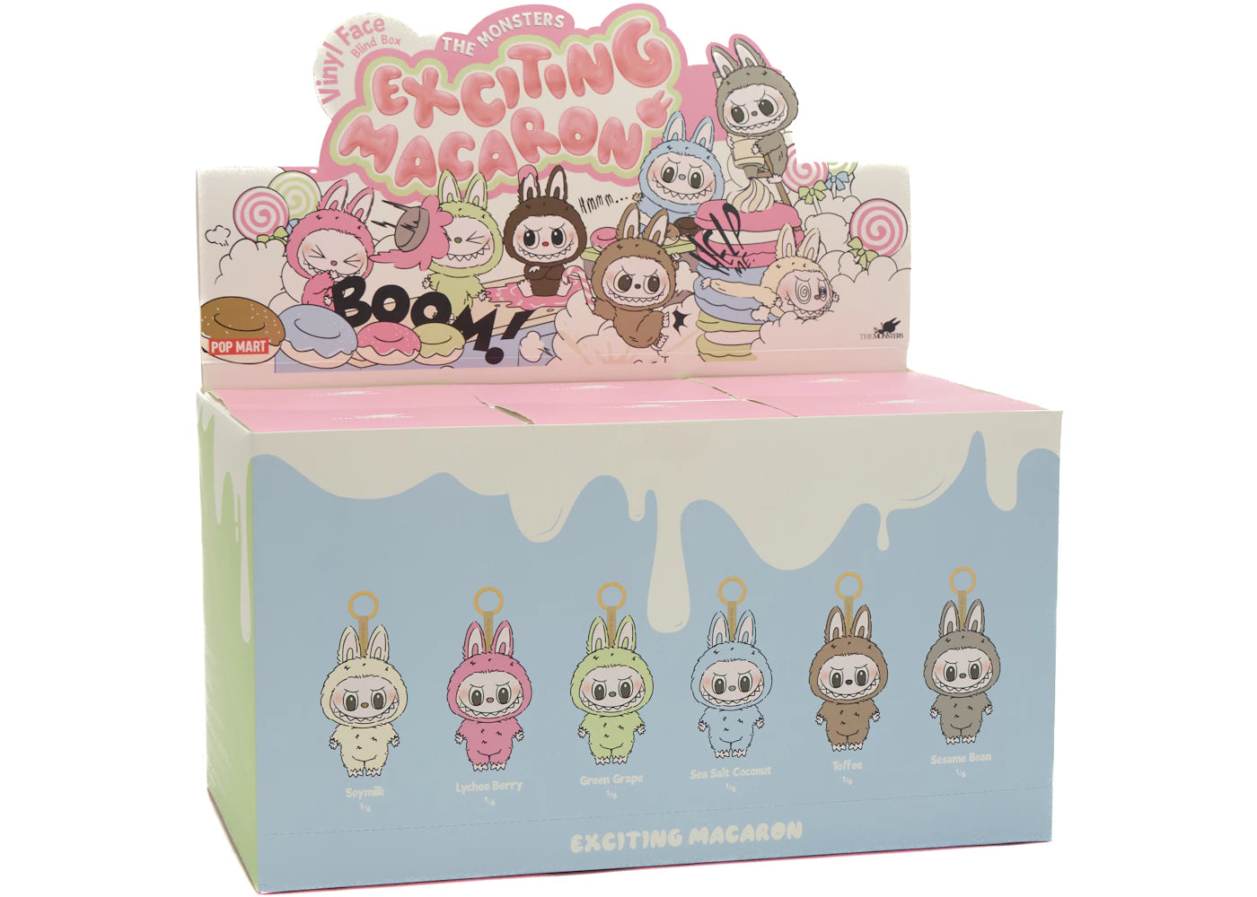Pop Mart Labubu The Monsters Exciting Macaron Vinyl Face Blind Box Whole Set - vue 360