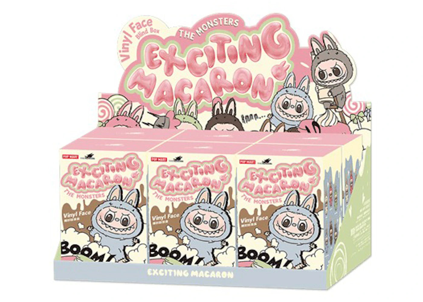 Pop Mart Labubu The Monsters Tasty Macarons Vinyl Face Blind Box Whole Set - vue 360